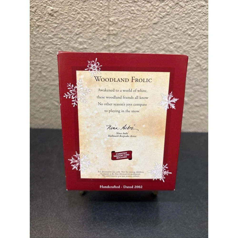 Hallmark Keepsake Ornament Woodland Frolic  Set Of 3  Christmas 2002 NIB
